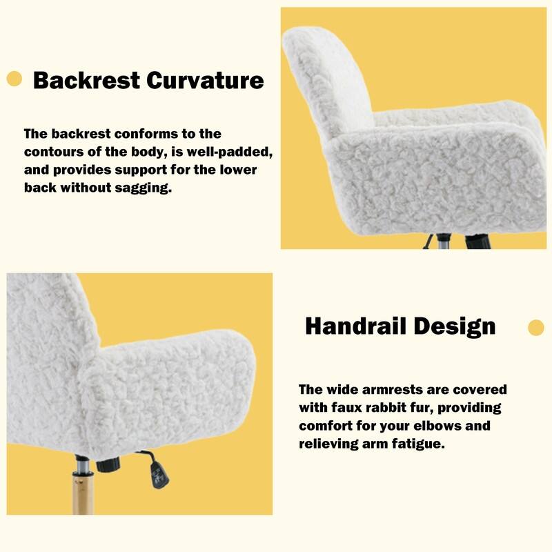Metal Swivel Home Upholstered Office Chair