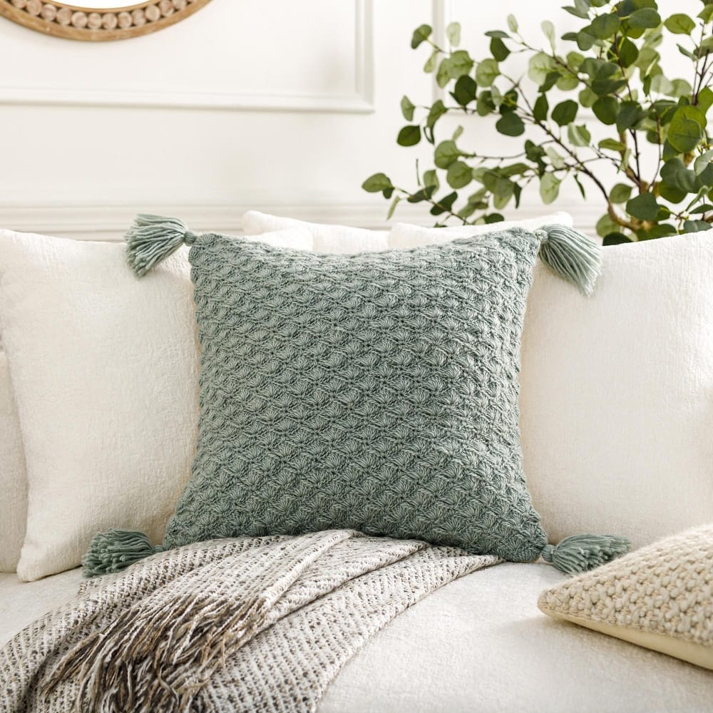 Artistic Weavers Kalae Crochet Shell Pattern Throw Pillow