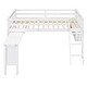 preview thumbnail 6 of 7, Full Size Solid Pine Wood Frame Loft Bed With Removable Desk and Cabinet