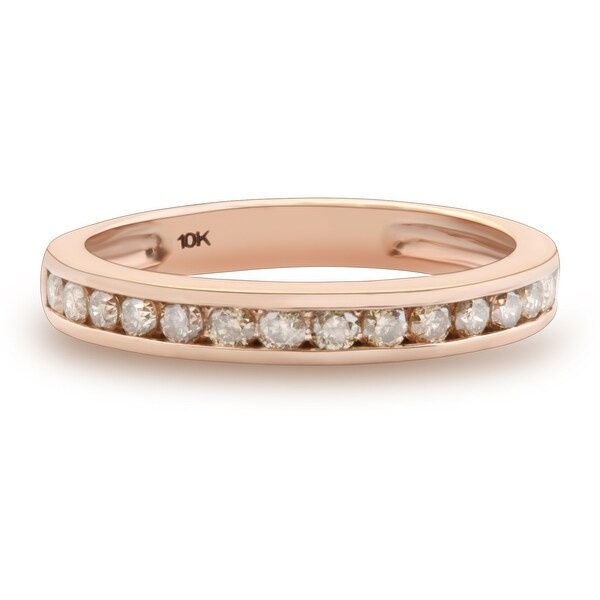Prism Jewel 0.51Ct Channel Set Brown Diamond Anniversary Band