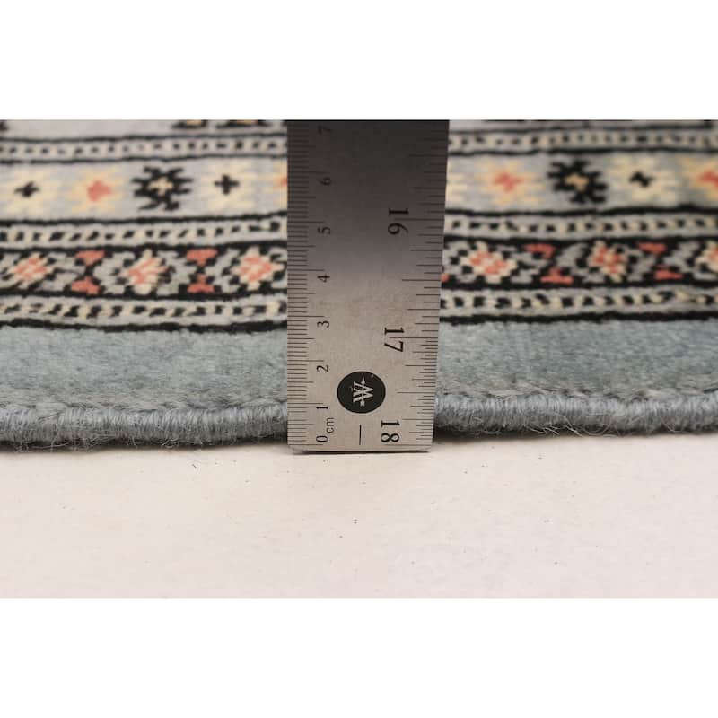 Finest Peshawar Bokhara Denim Blue Rug 5'7" x 7'10" - 5'7 x 7'10