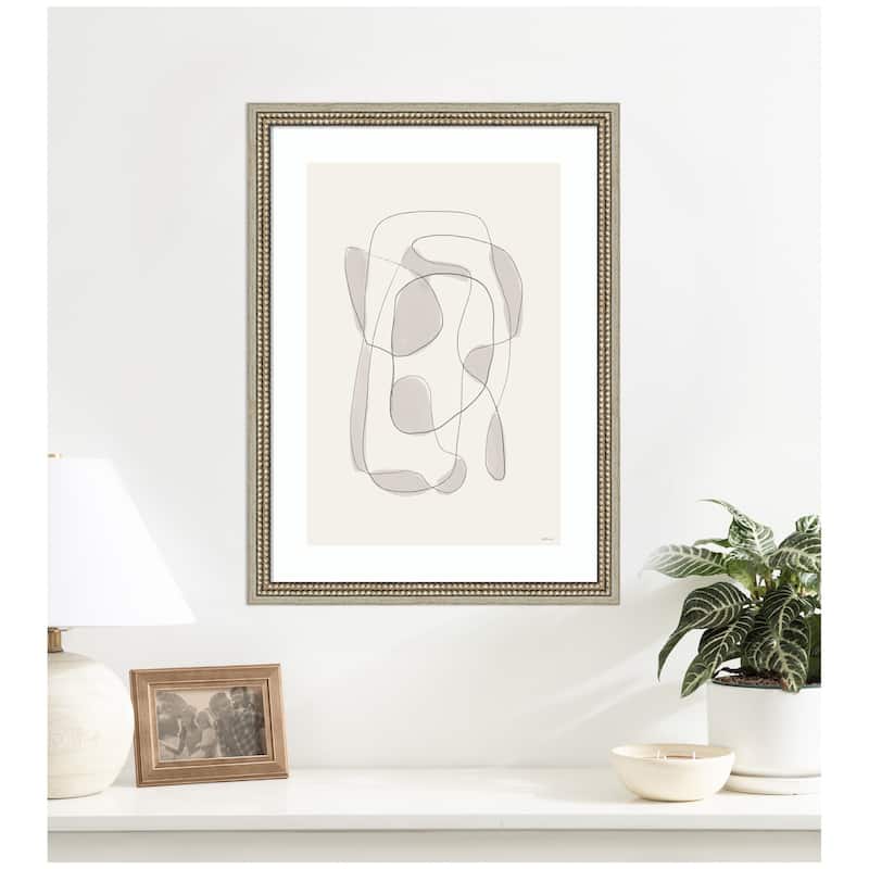 Kate and Laurel Minimalist Lines by Gabrielly Guedes Framed Wall Art Print