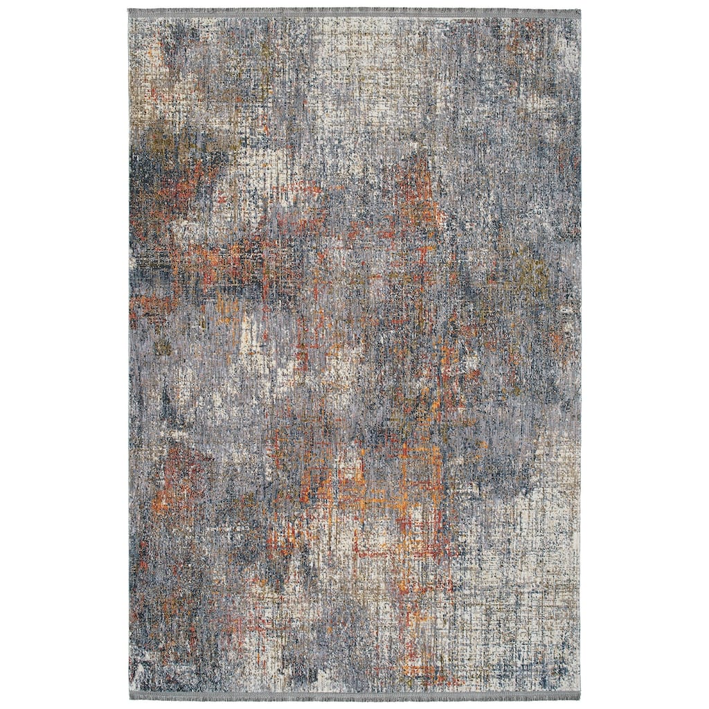 Modern Abstract Cut Pile Rectangle Throw Rug - 1.10x 2.6