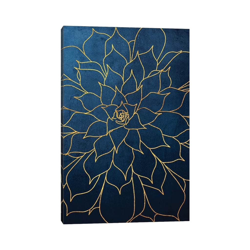 iCanvas "Navy Gold Succulent I" by Urban Epiphany Canvas Print