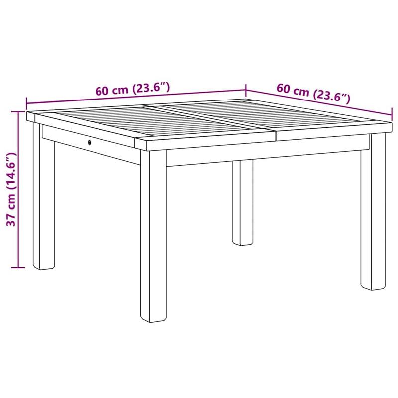 vidaXL Coffee Table Brown in Solid Teak Wood