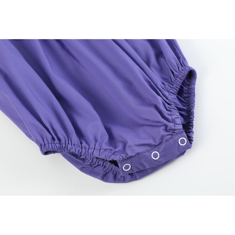 Lil Cactus Purple Mardi Gras Smocked Romper