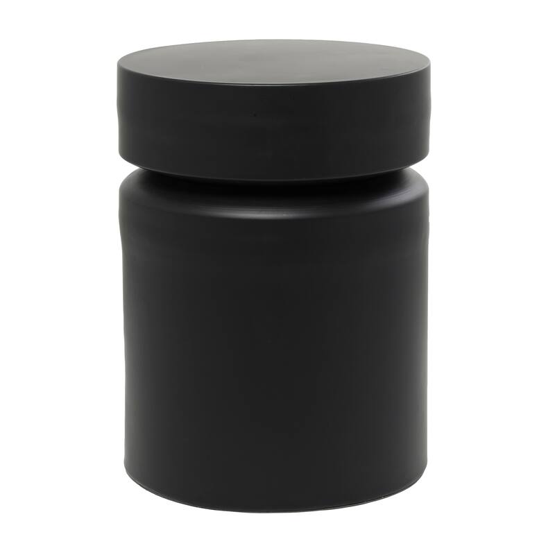Metal Drum Accent Table - Copper or Black - Roche River Decor - Black