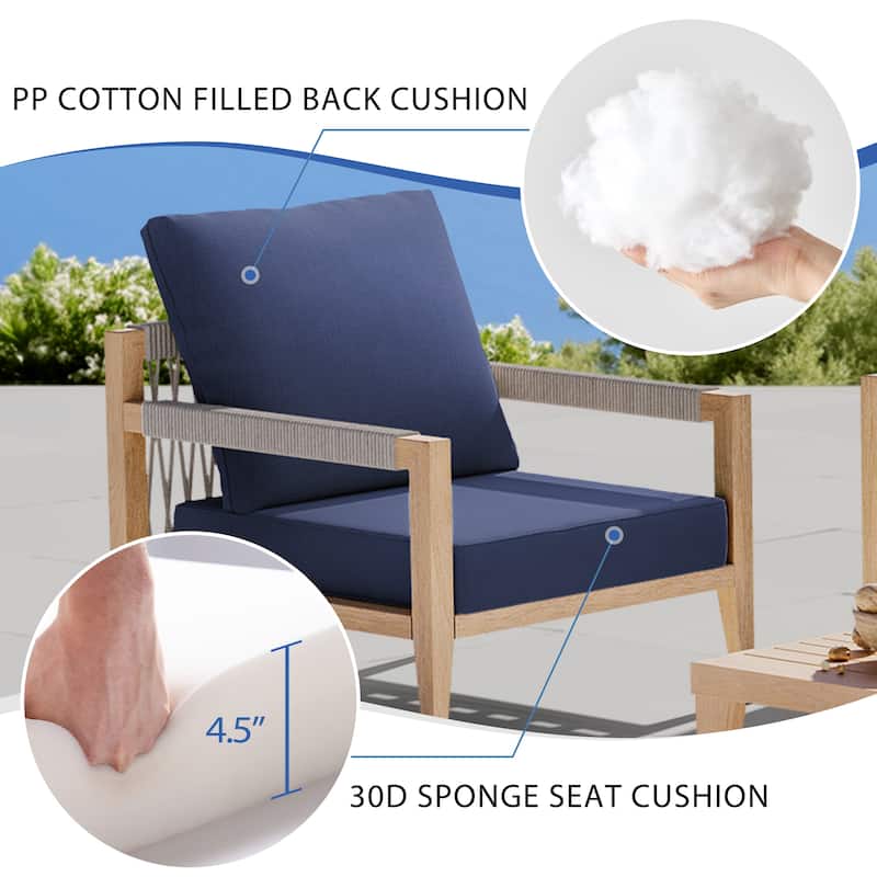 27.6 x 24.4 in Outdoor Indoor Patio Seat Cushions Set