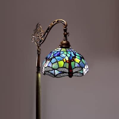 Tiffany-style Dragonfly Floor Lamp