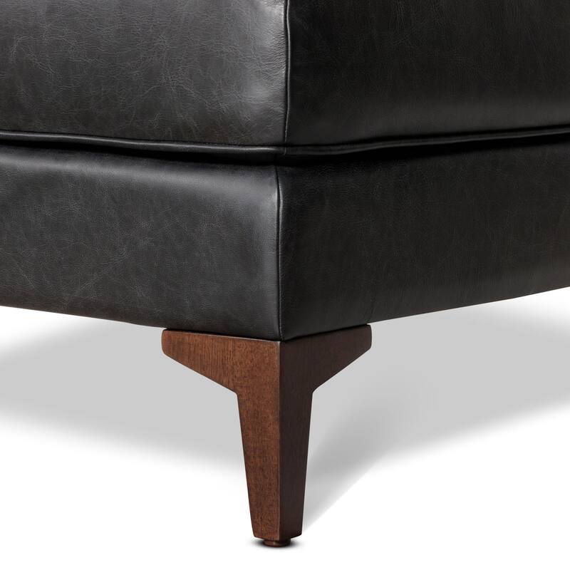 Poly & Bark Essex Genuine Italian Leather Rectangular Ottoman