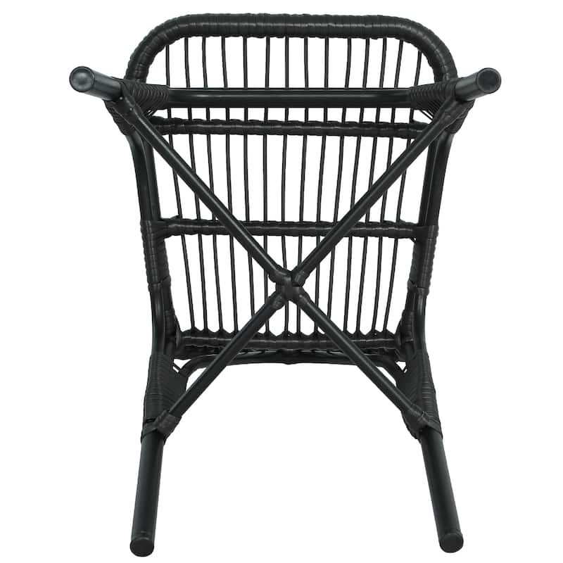 Outdoor PE Wicker Patio Dining Chairs Set of 2
