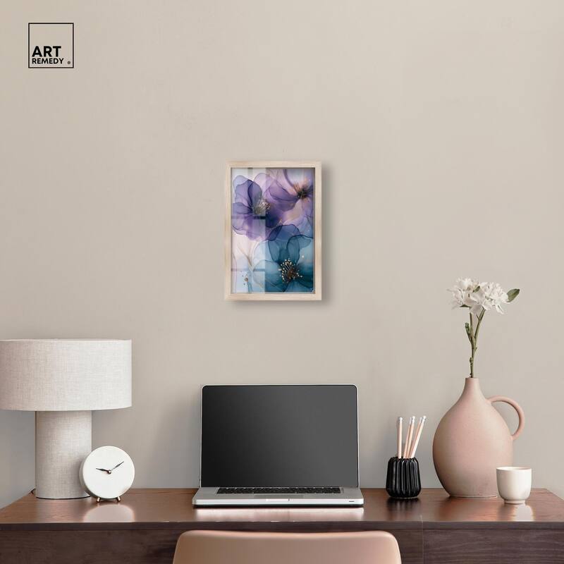 Gilded Cyanescence II Shadowbox by Art Remedy