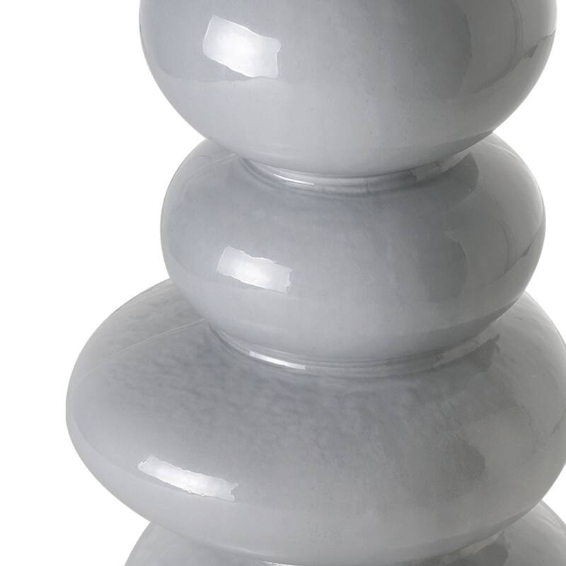 American Art Decor Cool Grey Cairns Glass Vase Set - 5.7" x 11.8" - 5.7" x 11.8"