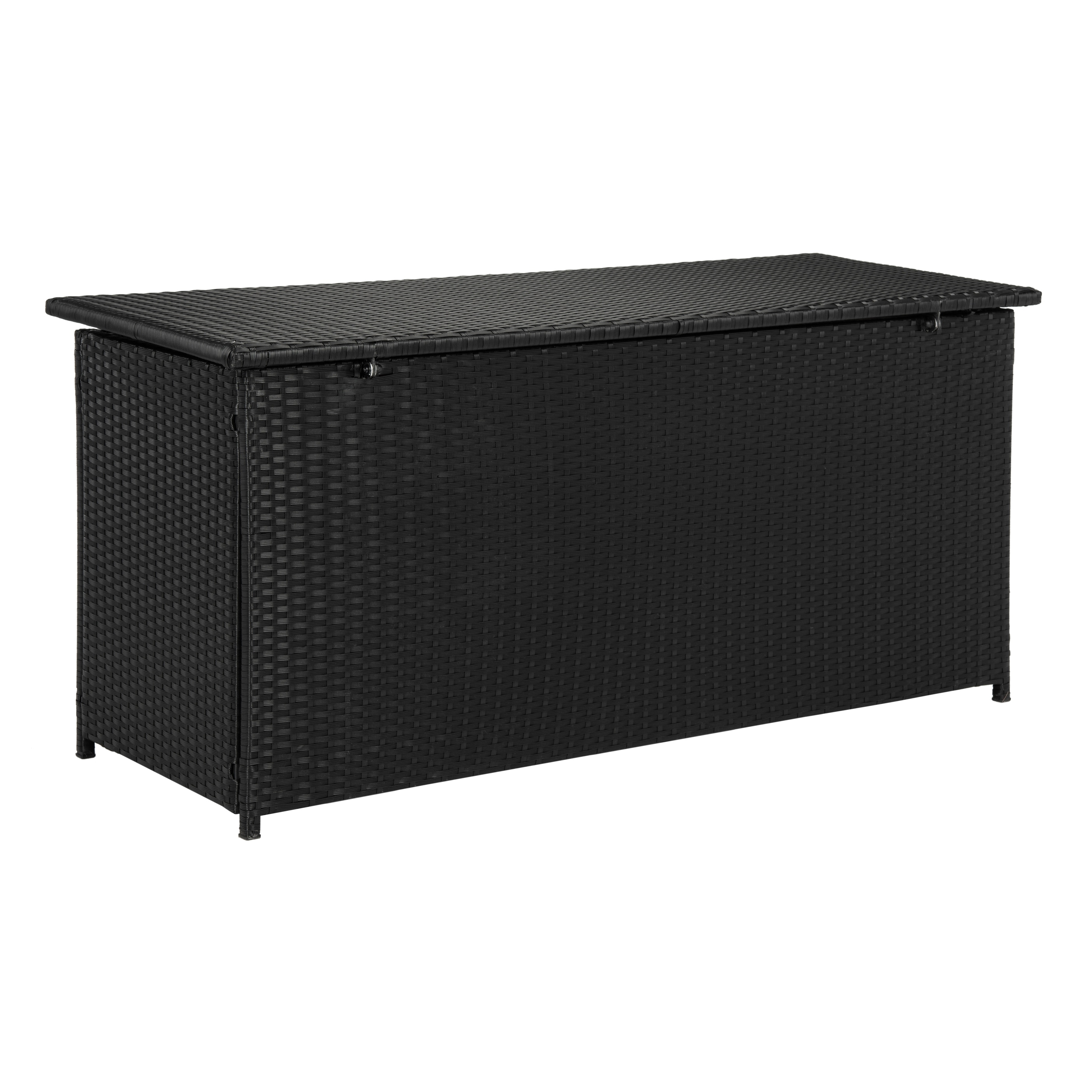 SAFAVIEH Outdoor Cosima 53-Inch 13 Gallon Black Storage Box - 53 x 20.5 x  25 - On Sale - Bed Bath & Beyond - 16926881