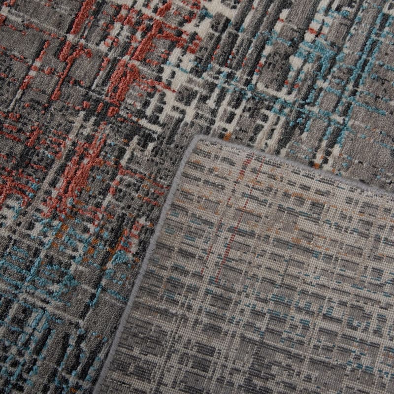 Alora Decor Cosmopolitan Modern Gray Wool/Tencel Area Rug