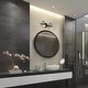 preview thumbnail 17 of 22, Petia Modern Contemporary Black Bathroom Vanity Lights Dimmable Wall Sconces