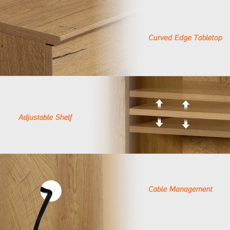 WAMPAT 71" Tall Bookcase with 4 Column Modern 5-Tier Bookshelf for Home Office