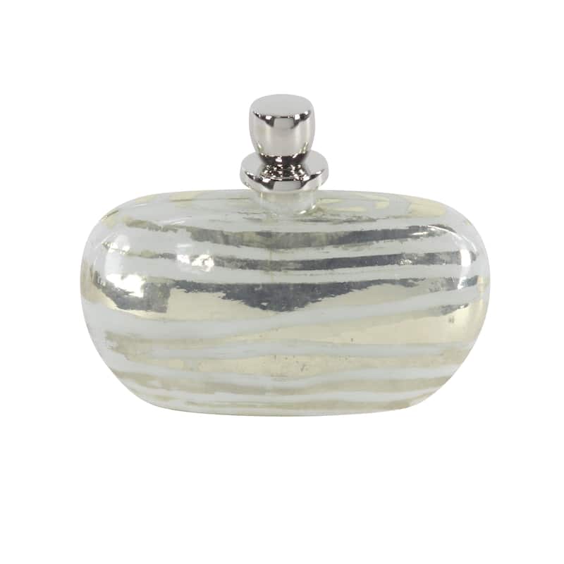 Glass Living Room Decorative Jars with Stoppered Top - Silver - Roche River Decor - Silver