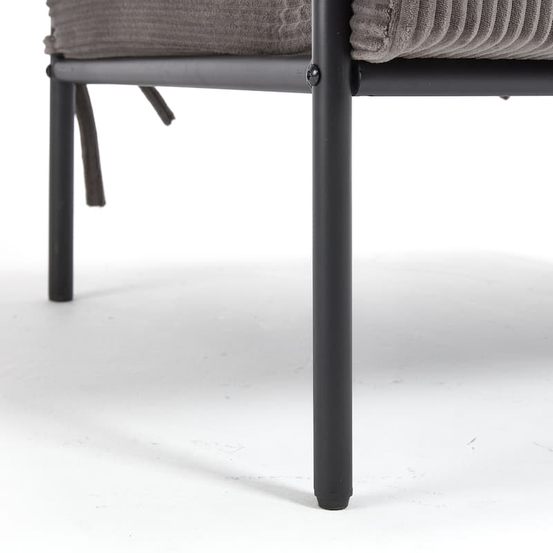 Simple Side Chair Office Chair Coffee Chair with Metal Legs, Padded Chair Dark Gray Reception Chair