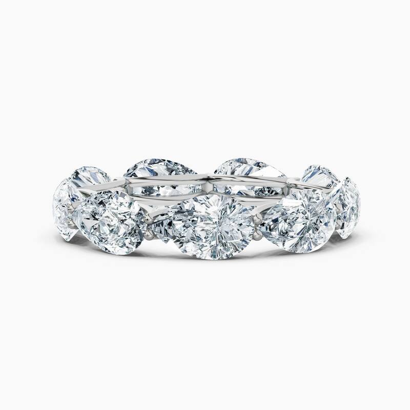 Auriya 14k Gold Pear East-West Lab Grown Diamond Eternity Band 1.70 - 6.75 ct. tw. (F-G, VS) - 6.75 ct. wt. - 8.5 - White