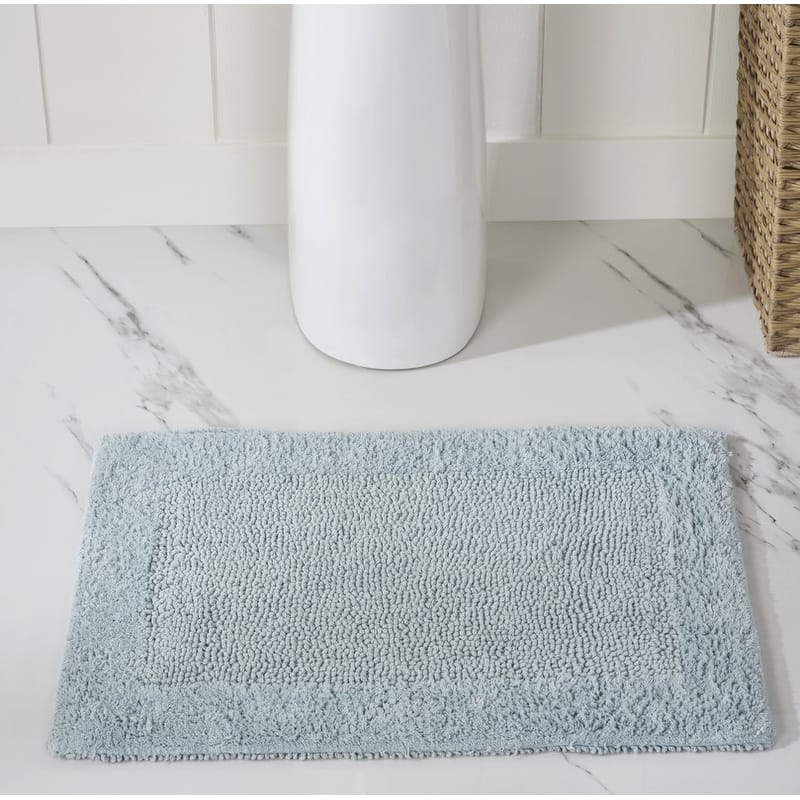 Better Trends Bath Rugs Set 100% Cotton Tufted Soft Water Absorbent Bathroom Rug for Shower, Sink Bath Mats Edge Collection