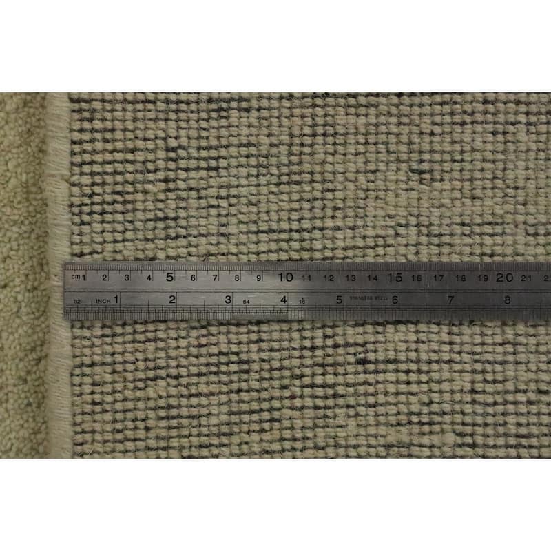 Hand Knotted Oriental 100% Wool Carpet Modern Solid Beige & Ivories Gabbeh Area Rug - 6' 0'' X 4' 0''