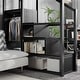 preview thumbnail 65 of 98, Metal Loft Bed with Wooden Stairs Built-in Storage Shelves and Wardrobe, High Loft Bed Frame with Side Grid Storage Rack