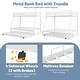 preview thumbnail 16 of 17, Costway Twin Over Full Metal Slats Bunk Bed Frame with Trundle, Guard