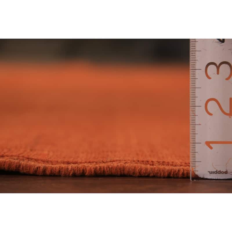 Orange Gabbeh Oriental Area Rug Handmade Wool Carpet - 6'8" x 9'5"