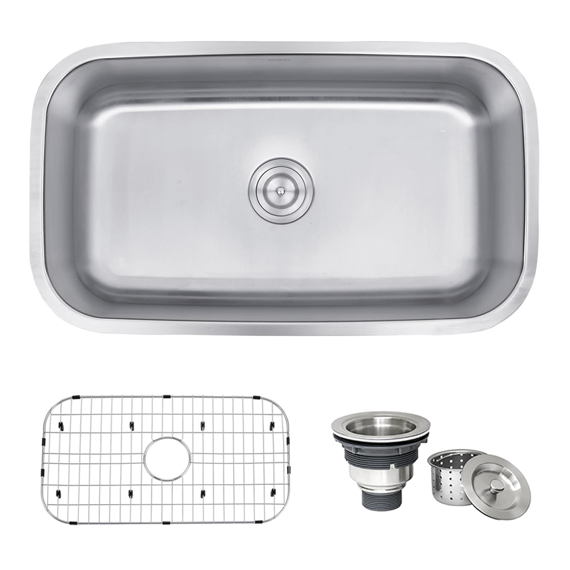 Ruvati 32-inch Undermount 16 Gauge Stainless Steel Kitchen Sink Single Bowl - RVM4200 - 29.25? x 16? - 29.25″ x 16″