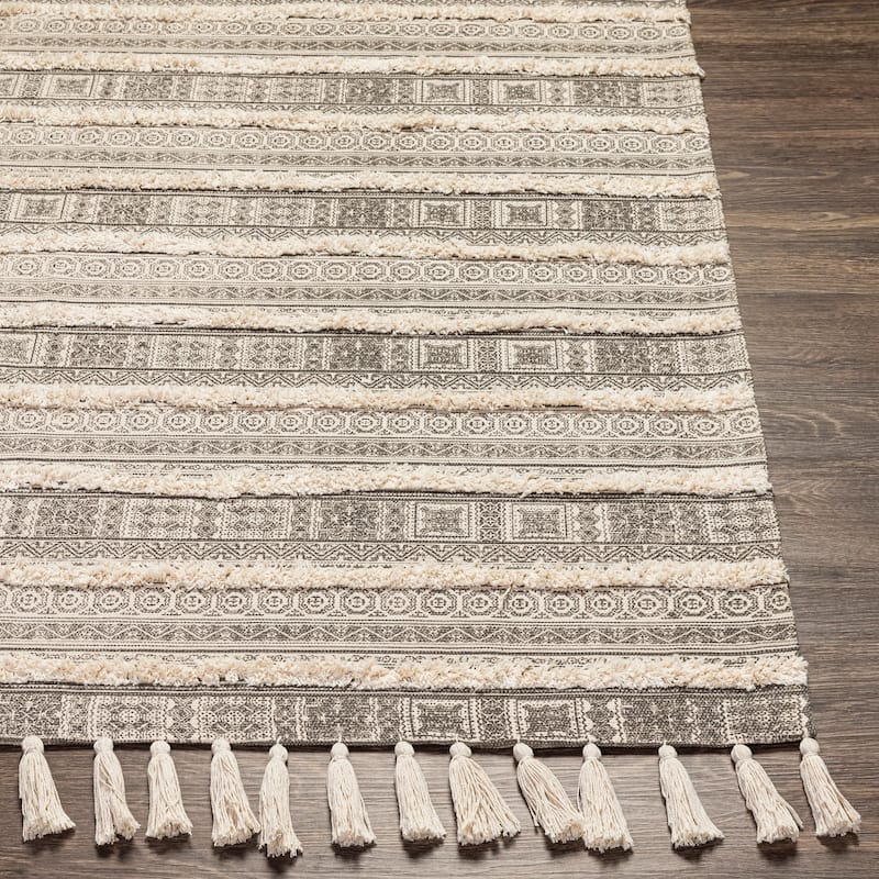 Artistic Weavers Bolat Handmade Bohemian Stripe Cotton Area Rug