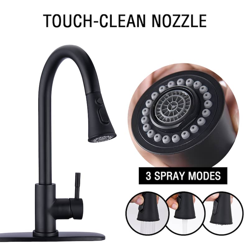 PROOX 360 Rotation Single Handle Kitchen Sink Faucet Pull Down Sprayer