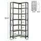 preview thumbnail 6 of 6, 7-Tier Corner Bookshelf, White Corner Shelf Modern Etagere Bookcase