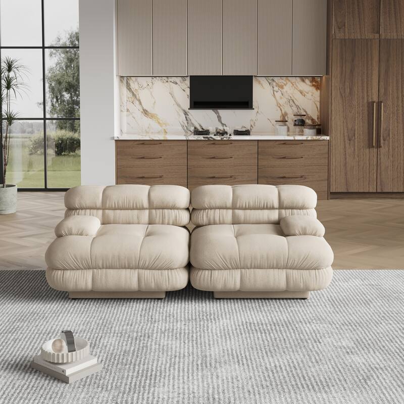 Modular Sectional Couch with Ottomans- L Shaped Couch for Living Room, 3 Seater Sofa Sets
