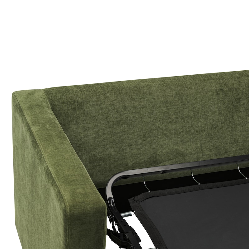 Poly and Bark Napa 82" Pull-Out Sofa Bed in Distressed Green