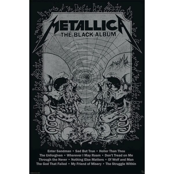Metallica - Black Album Art Poster - 24 x 36 Inch - Bed Bath