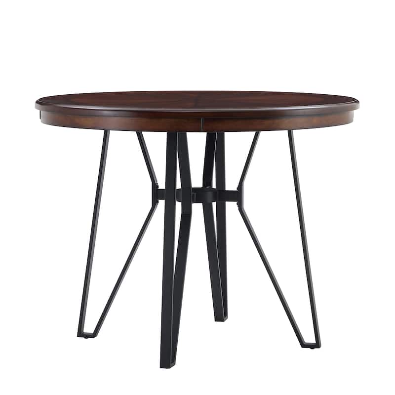 Netia 5-Piece Counter-Height Bar Set with Boucle Upholstered Chairs and Metal Table Base by Christopher Knight Home