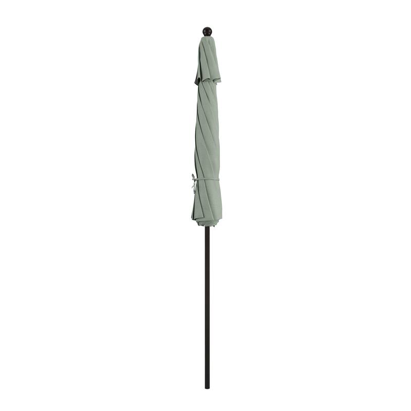 California Umbrella 9' Rd. Aluminum Frame, Fiberglass Rib Patio Umbrella with Sunbrella Fabric, Base Not Included