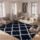 preview thumbnail 10 of 18, SAFAVIEH Dallas Shag Giusy Trellis 1.5-inch Thick Rug - Ivory/Grey - 4' x 6'