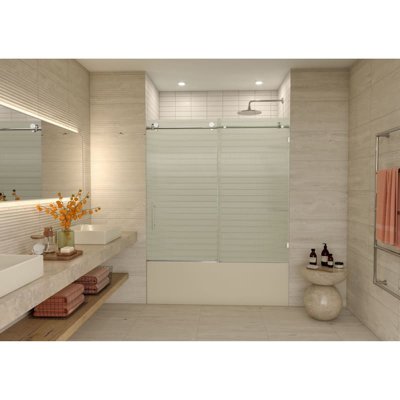 Glass Warehouse BFLSLD-60-L Galaxy 60" High x 60" Wide Sliding - Chrome