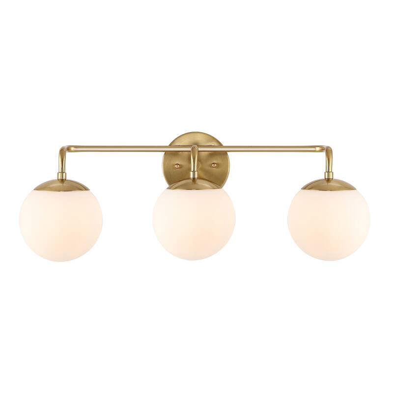 Globe Metal/Frosted Glass Modern LED Vanity, by JONATHAN Y
