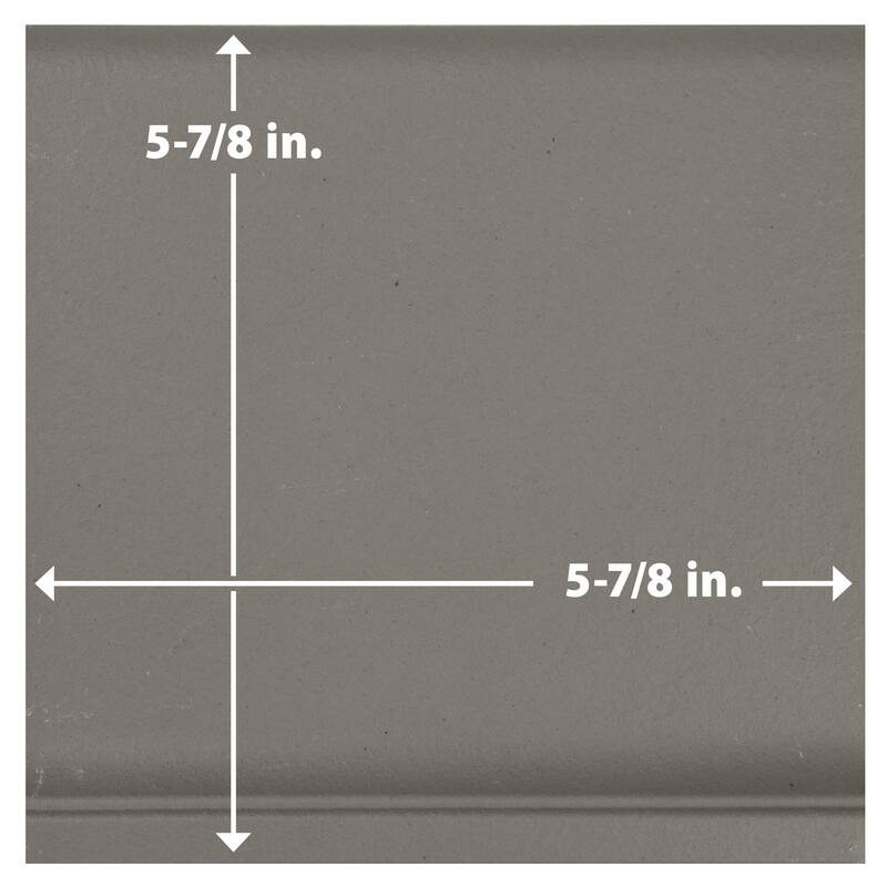 Merola Tile Quarry Cove Base Grey II 5-7/8" x 5-7/8" Ceramic Floor and Wall Trim - (1 Tile)
