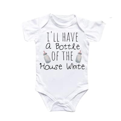 House White Wine - Baby Boy Girl Clothes Infant Bodysuit Funny Cute Newborn
