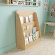 preview thumbnail 1 of 10, Commercial 4 Shelf Birch and Poplar Plywood Book Display Stand for Kids Natural