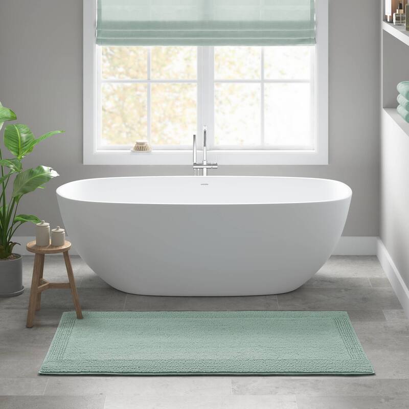 1 PCS 24x44"Tufted 3000 GSM Reversible Bath Rug Green - 4' x 2'