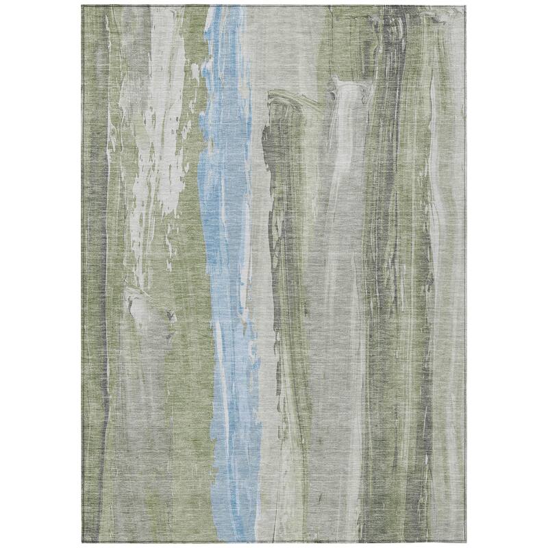 HomeRoots Abstract Transitional Rectangle Outdoor Rug