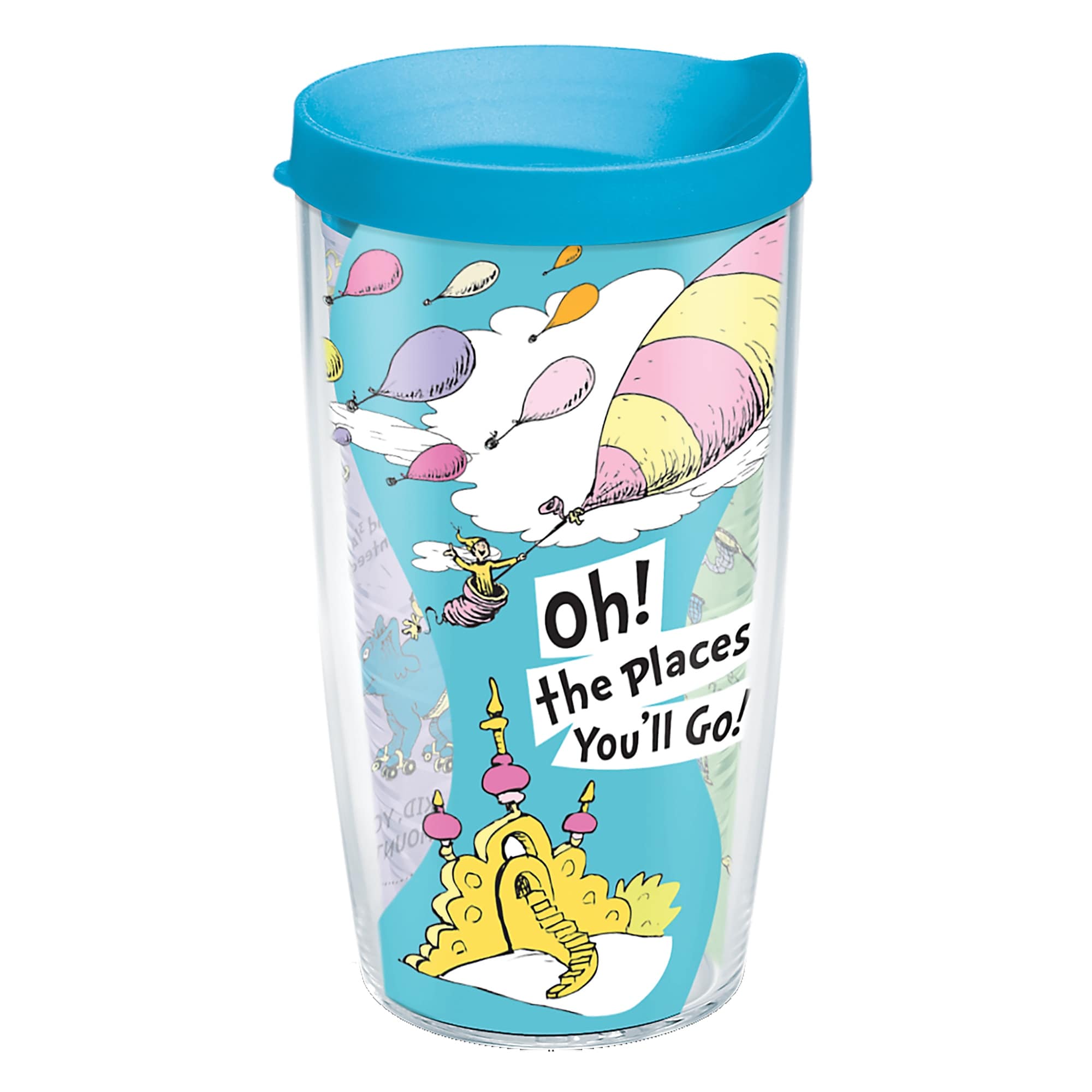 Tervis Dr. Seuss Oh The Places You'll Go Quote Graduation Made in USA Double Walled Insulated Travel Tumbler, Classic