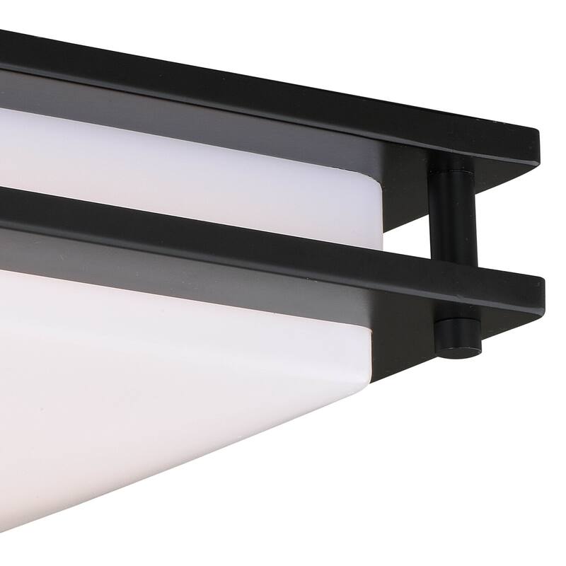 Bronze Flush Mount Ceiling Light - 12 Inch Medieval Style Fixture with White Shade - 3.5