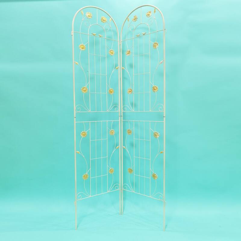 86.7" x 19.7'' Rust-Resistant Climbing Trellis for Garden Flowers and Vines
