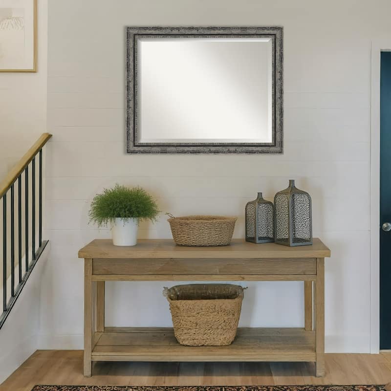 Filigree Beveled Framed Wall Mirror